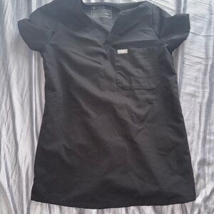 Figs black V-Neck Scrub Top